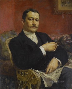 Federico Arturo Bridgman Painting - RETRATO DE WALTER SIDNEY BAKER Frederick Arthur Bridgman